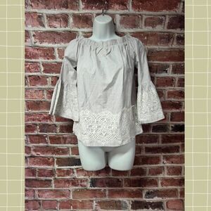 Women's SHE + SKY Flare Sleeves Off Shoulder Top Small